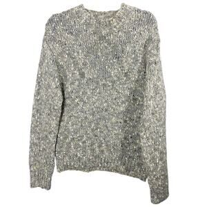 Vintage, La Moda, Size Medium, Gray w/Pastel Flecks Knit Sweater, Fair Condition